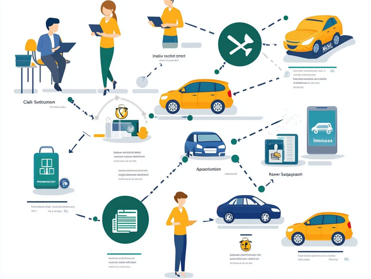 Infographic explaining an auto insurance claim timeline