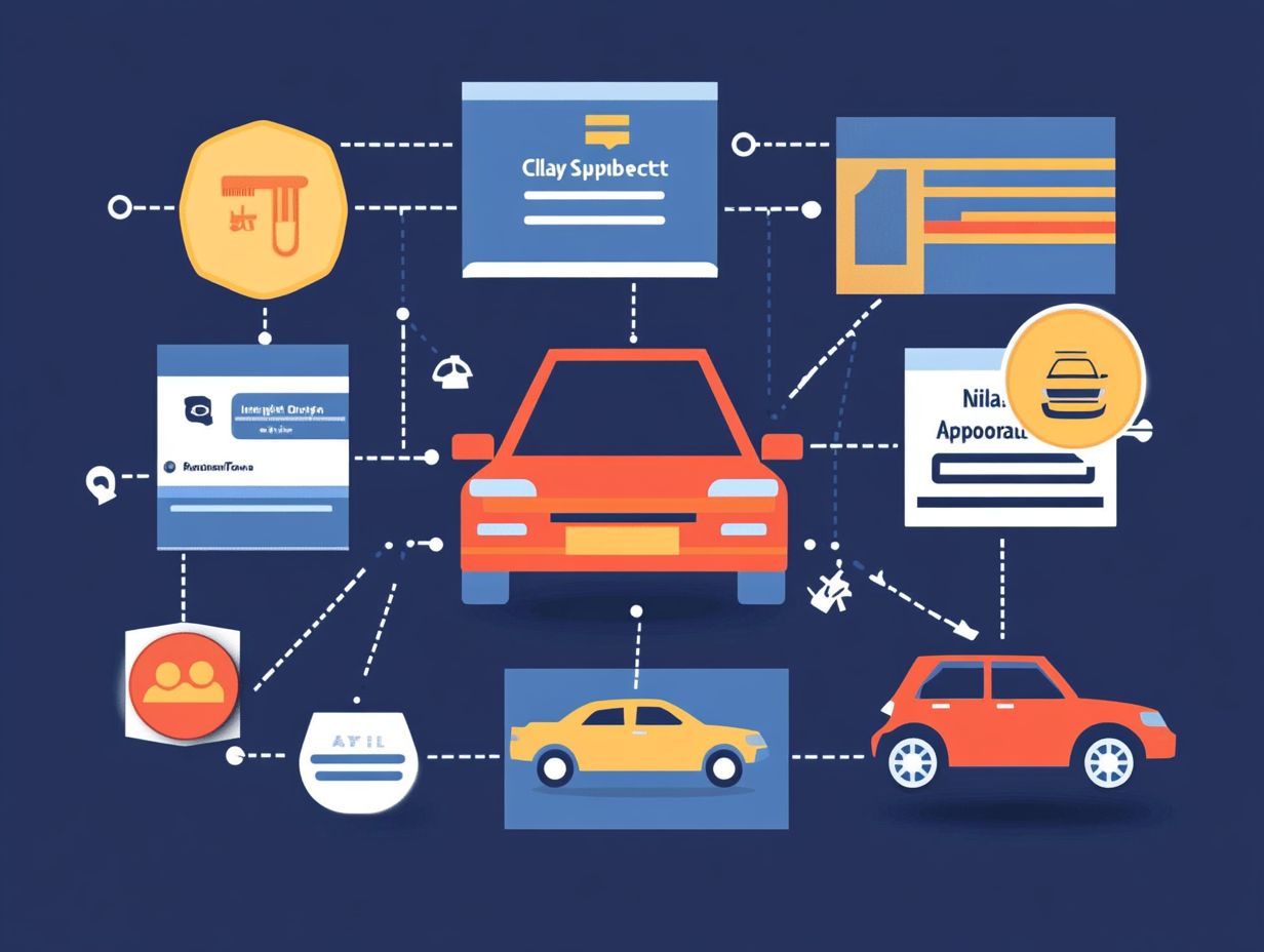 Illustration of the auto insurance claim process