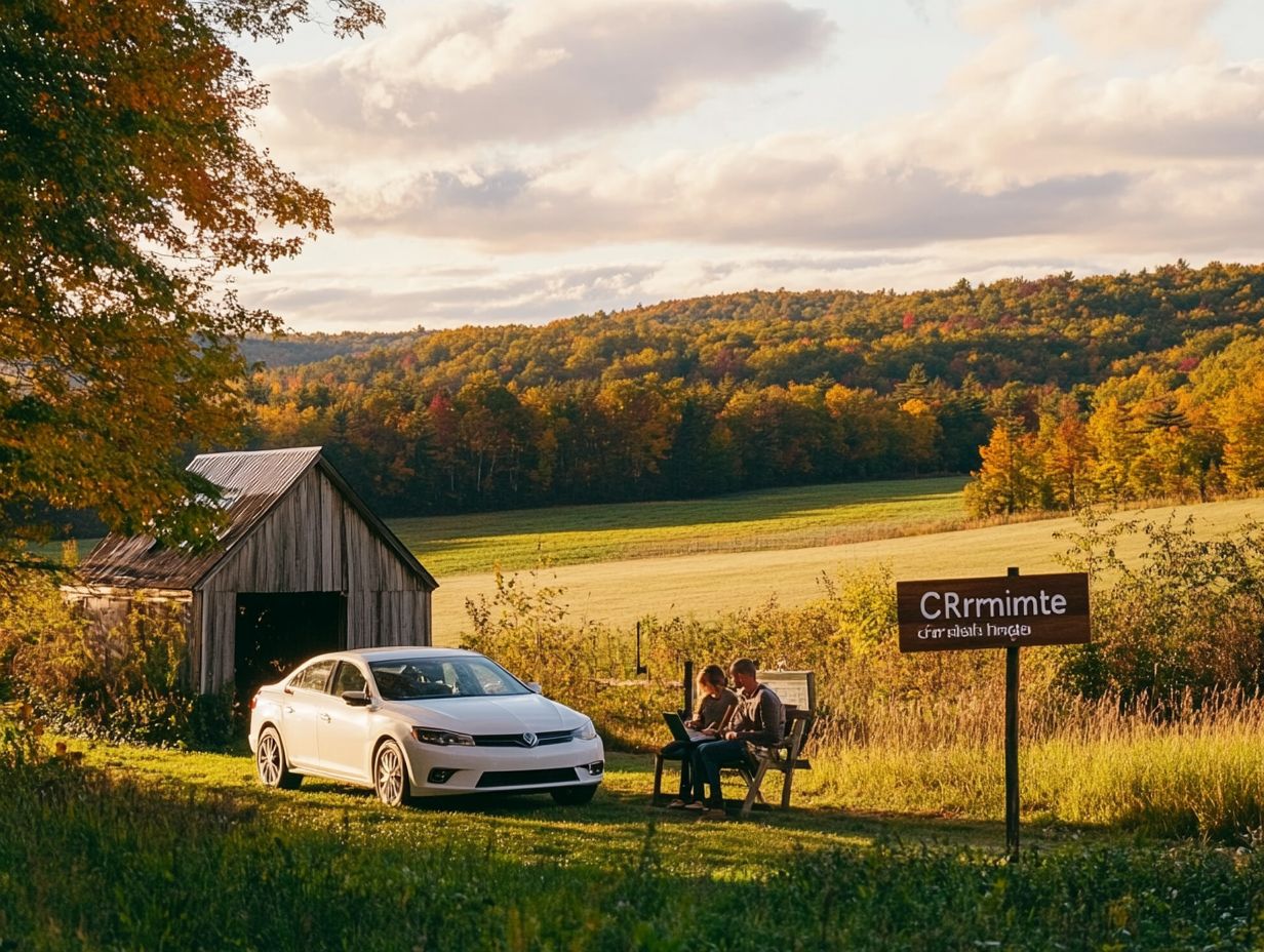 Visual representation of key takeaways about car insurance in Vermont.