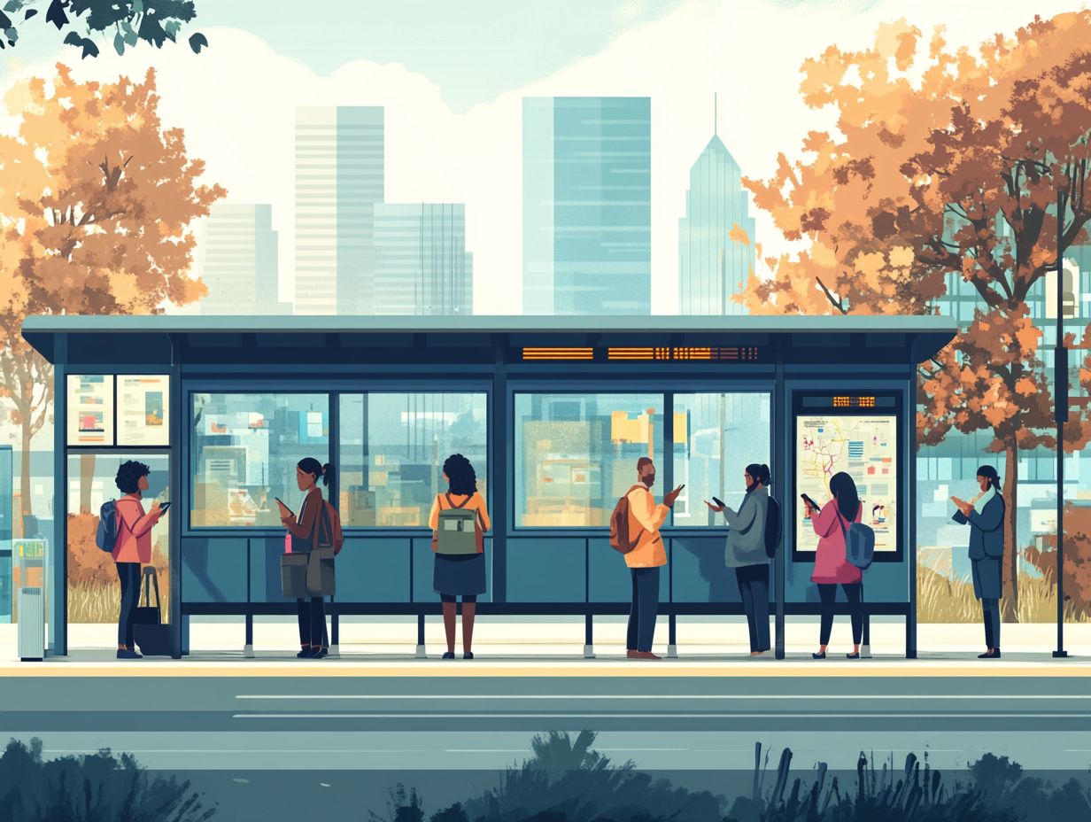 Illustration highlighting challenges faced by public transportation coverage