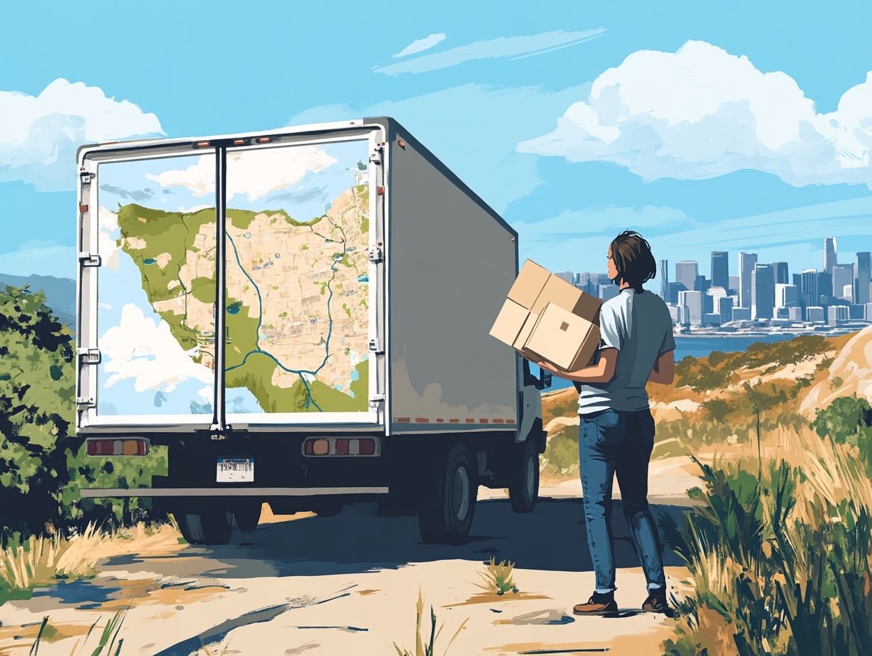 Image depicting frequently asked questions about moving to a new state.