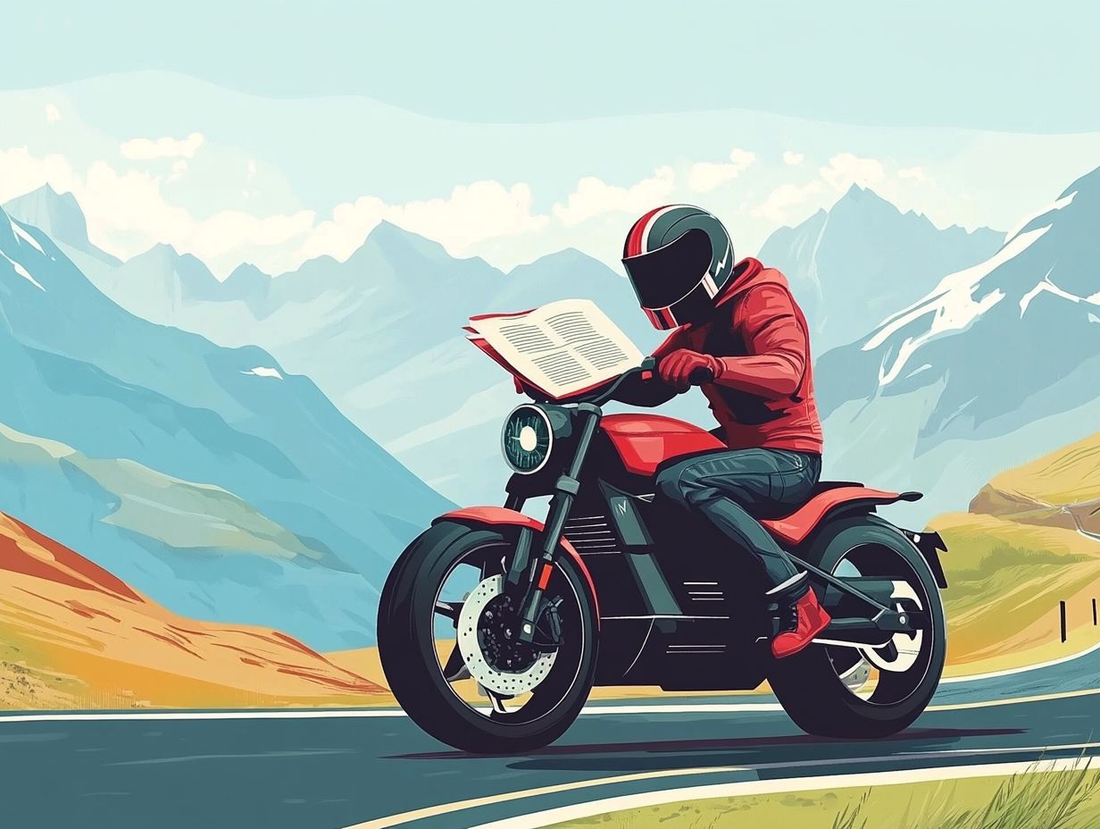 Infographic summarizing key takeaways on electric motorcycle insurance