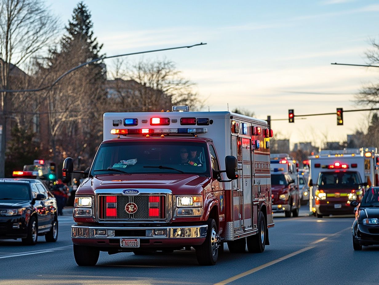 Ambulances, Fire Trucks, and Police Cars