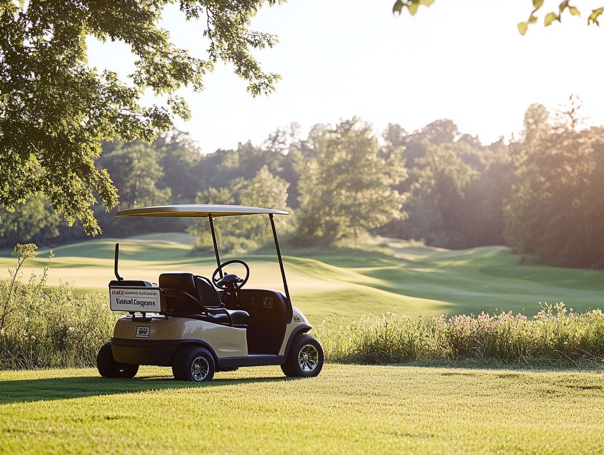 Image illustrating additional features and modifications for golf carts