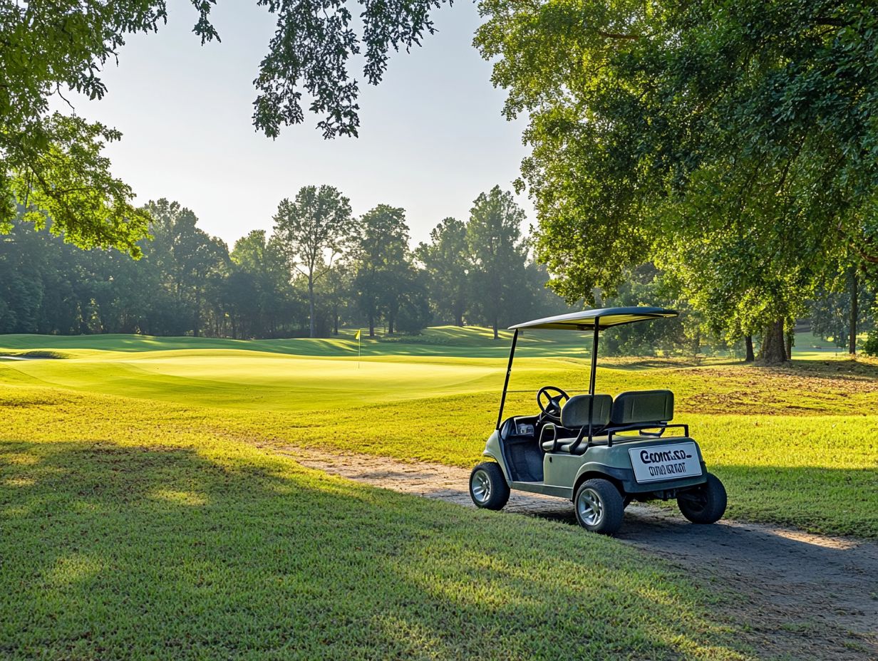 Infographic illustrating key takeaways about golf cart insurance